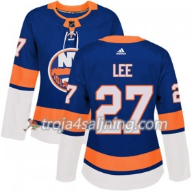 New York Islanders tröja Anders Lee 27 Adidas 2017-2018 Blå Authentic - Dame NHL Tröjor